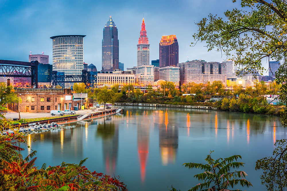 Photographie du centre-ville de Cleveland, Ohio