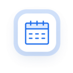 Un calendrier simple dans les nuances de bleu