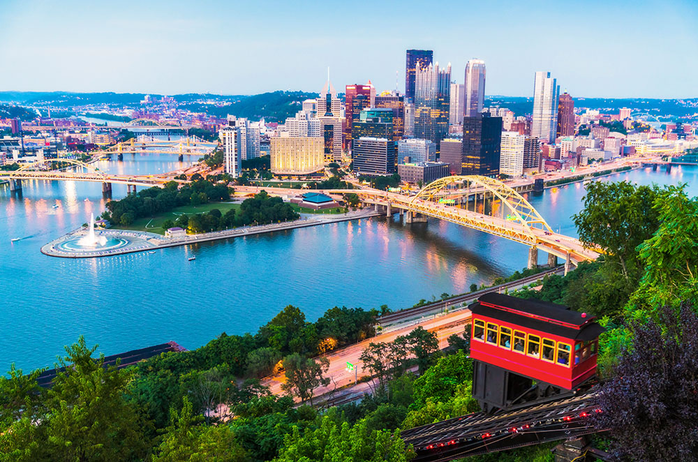 Photographie du centre-ville de Pittsburgh, Pennsylvanie