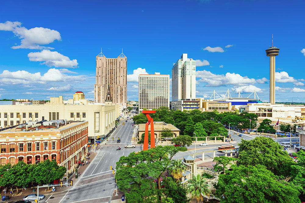 Photographie du centre-ville de San Antonio, Texas